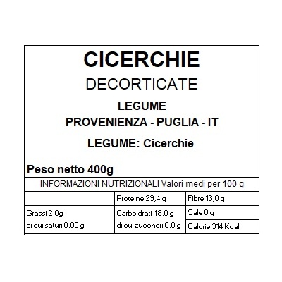 Cicerchie Decorticate